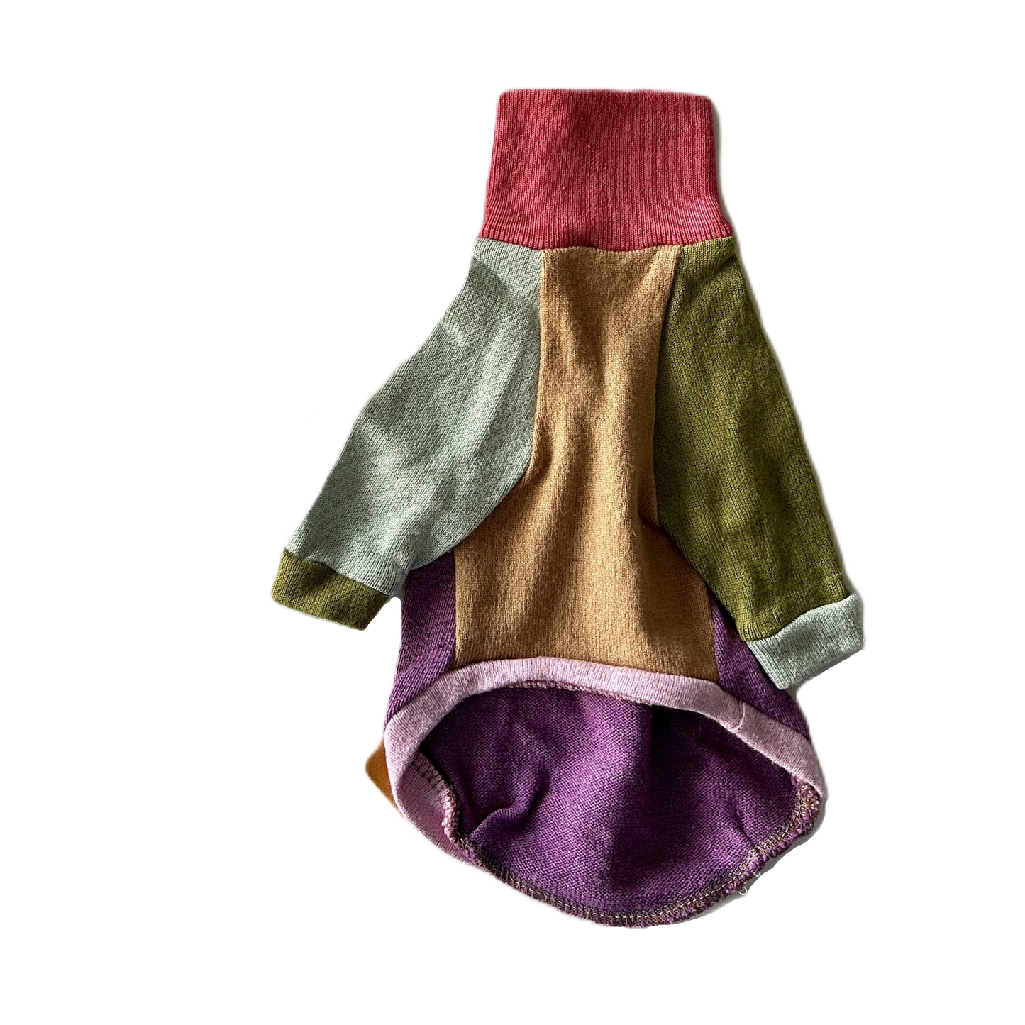 Size 3XS, Turtleneck Patchwork - Lavender Rose