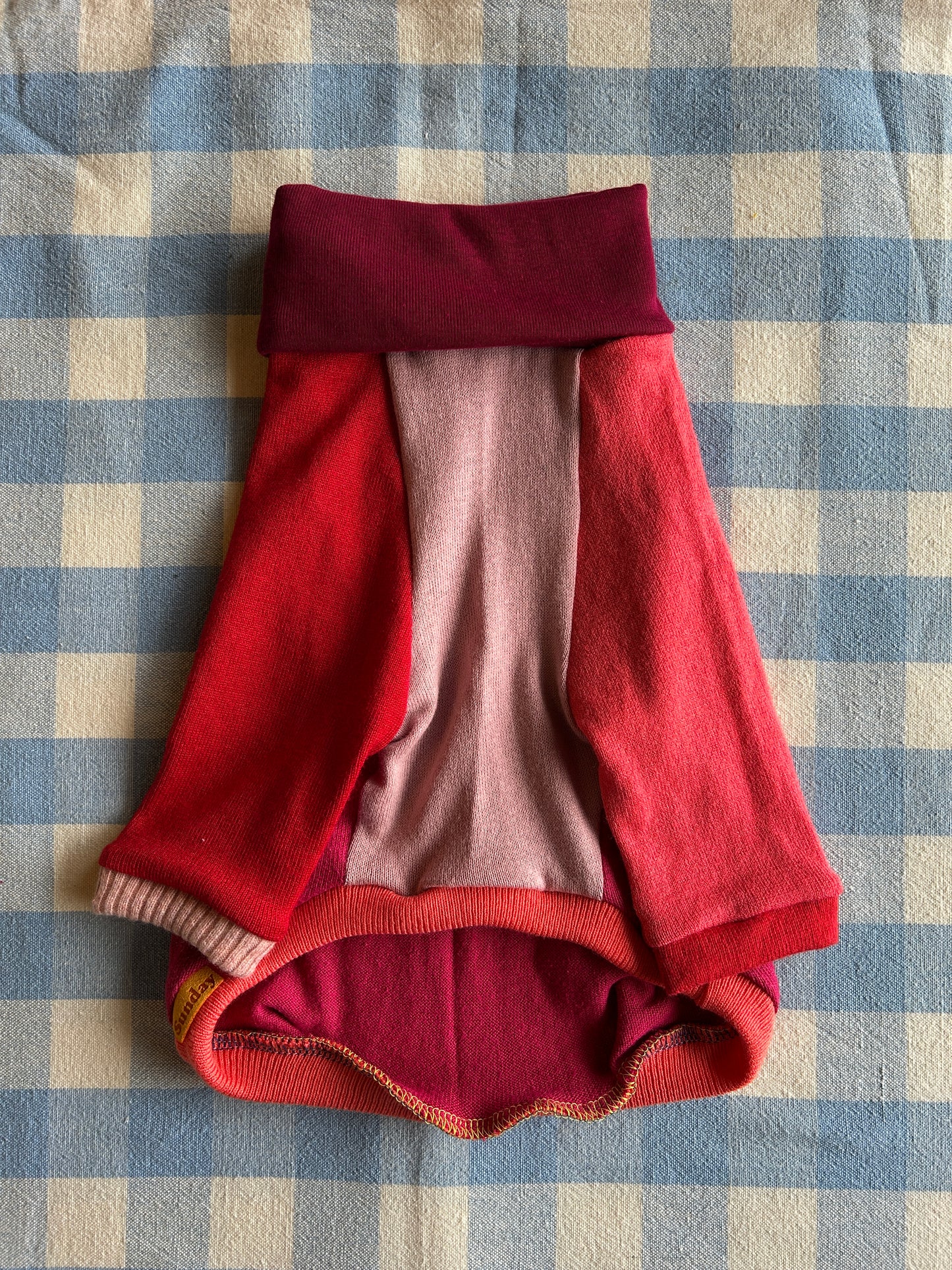 Size S, Turtleneck Patchwork - Berry Berry