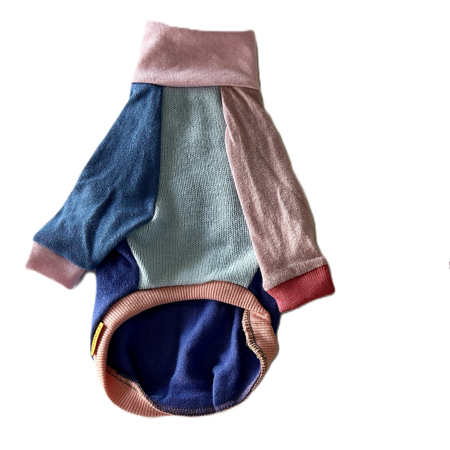 Size XXS, Turtleneck Patchwork - Bubblegum