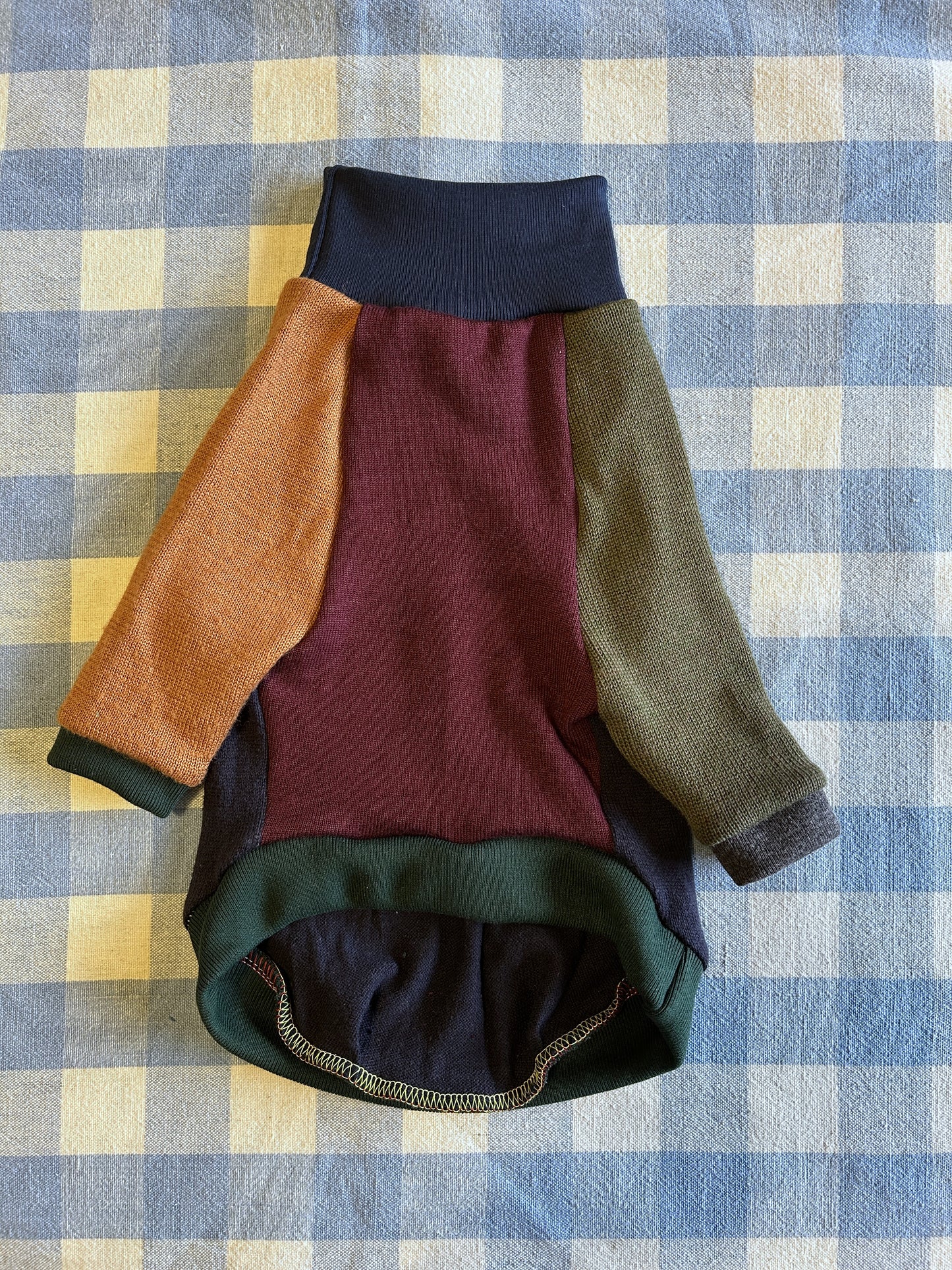 Size XS, Patchwork Turtleneck - Woody