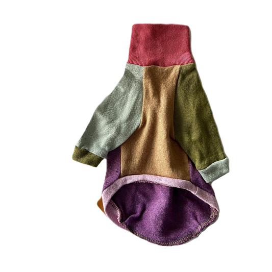 Size 3XS, Turtleneck Patchwork - Lavender Rose
