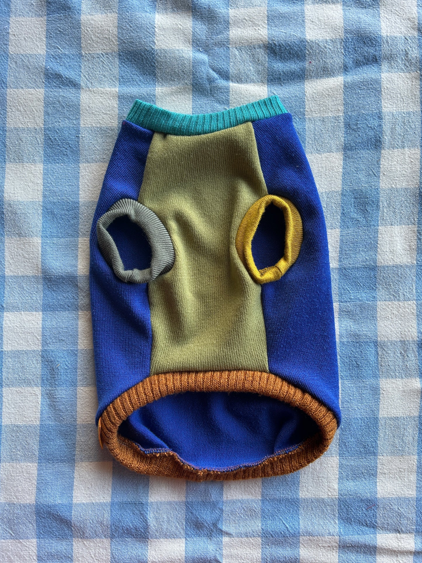 Size XS, Patchwork - Blue Moss