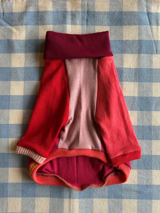 Size S, Turtleneck Patchwork - Berry Berry