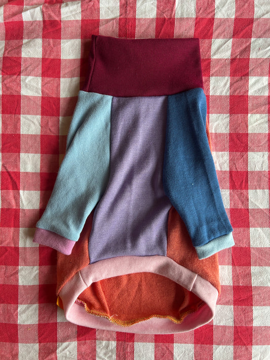Size S, Patchwork Turtleneck - Fairyfloss