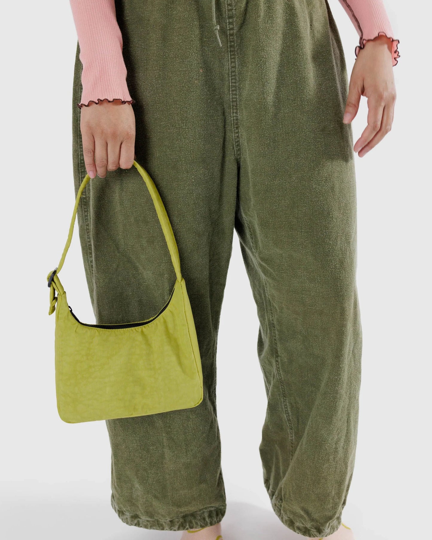 BAGGU Mini Nylon Shoulder Bag - Lemongrass