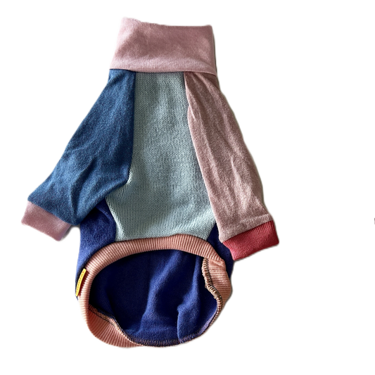 Size XXS, Turtleneck Patchwork - Bubblegum