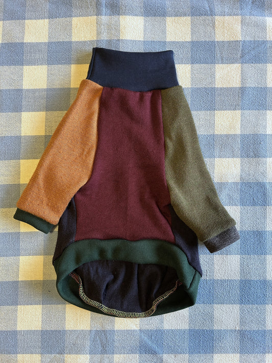 Size XS, Patchwork Turtleneck - Woody
