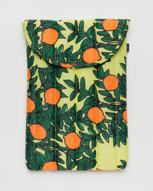 BAGGU Puffy Laptop Sleeve, 16in. - Orange Tree Yellow