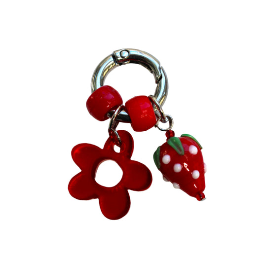 Pet Collar Charm - Red Strawberry